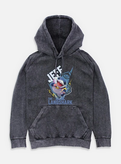 Marvel Rivals Jeff The Landshark Mineral Wash Hoodie