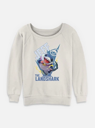Marvel Rivals Jeff The Landshark Womens Slouchy Sweatshirt