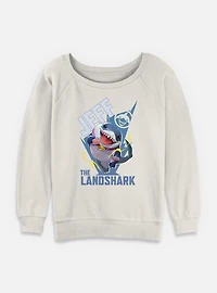 Marvel Rivals Jeff The Landshark Womens Slouchy Sweatshirt