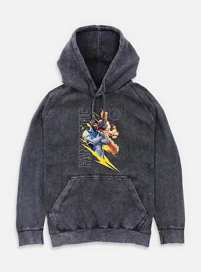 Marvel Rivals Human Torch & Mr. Fantastic Mineral Wash Hoodie