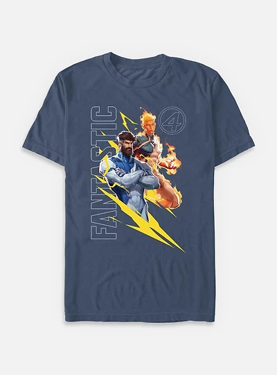 Marvel Rivals Human Torch & Mr. Fantastic Garment Dye T-Shirt