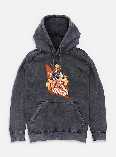 Marvel Rivals Human Torch Big Fire Mineral Wash Hoodie