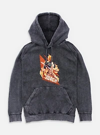 Marvel Rivals Human Torch Big Fire Mineral Wash Hoodie