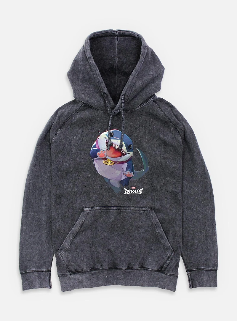 Marvel Rivals Jeff The Landshark Mineral Wash Hoodie