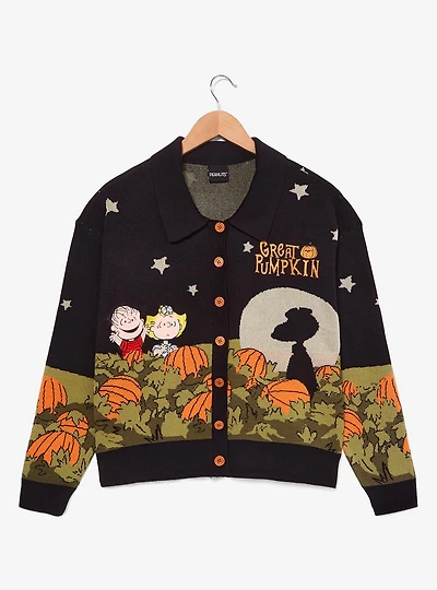 Peanuts Great Pumpkin Scenic Glow-in-the-Dark Women's Cardigan — BoxLunch Exclusive