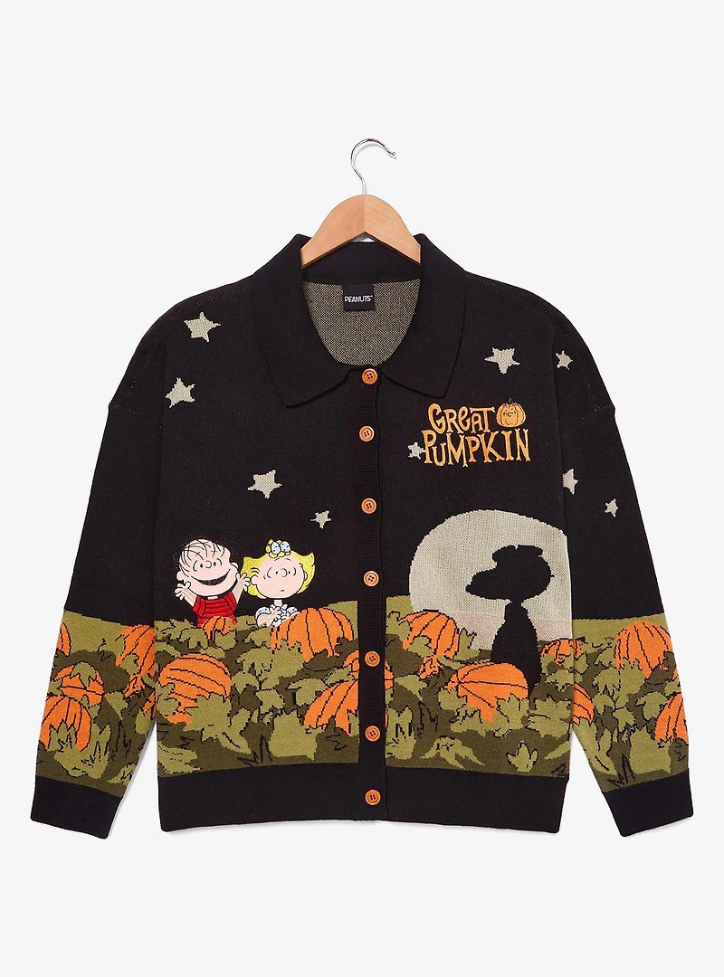 Peanuts Great Pumpkin Scenic Glow-in-the-Dark Women's Plus Cardigan — BoxLunch Exclusive