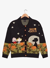 Peanuts Great Pumpkin Scenic Glow-in-the-Dark Women's Plus Cardigan — BoxLunch Exclusive