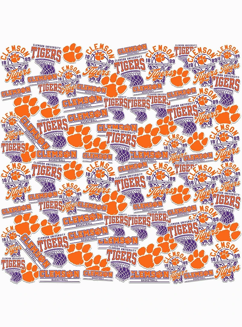 Clemson University Tigers Basketball 100 Ct. Sticker Pack