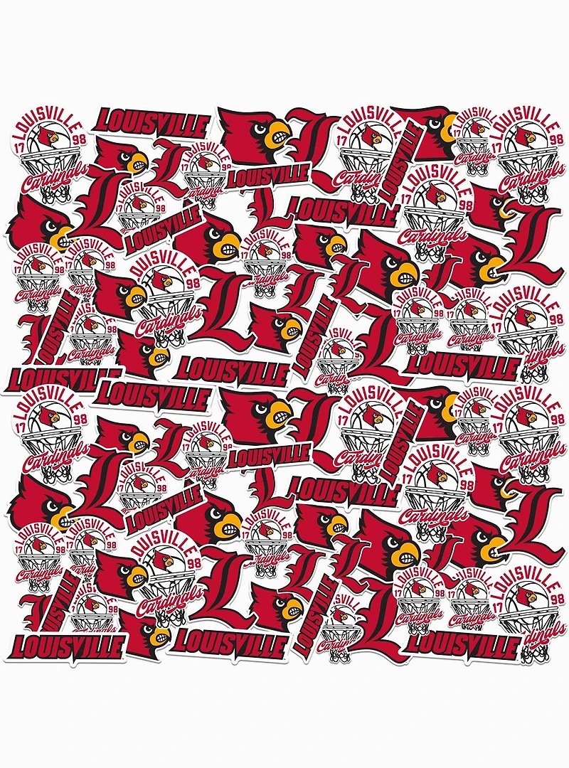 University Of Louisville Cardinals Basketball 100 Ct. Sticker Pack