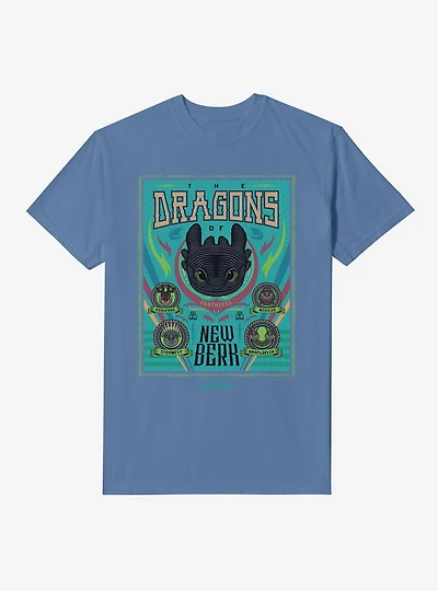 How To Train Your Dragon New Berk Dragons Garment Dye T-Shirt