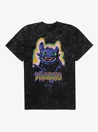How To Train Your Dragon Toothless Graffiti Mineral Wash T-Shirt