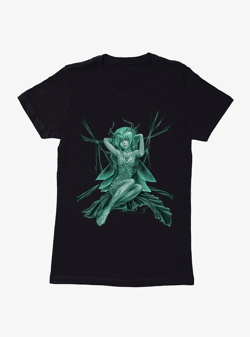 Fairies By Trick Turquoise Fairy Womens T-Shirt