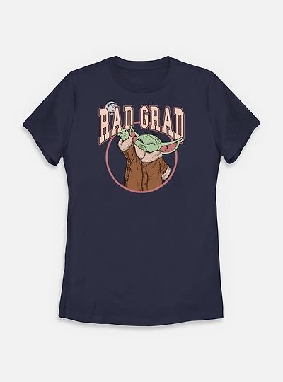 Star Wars The Mandalorian Rad Grad Grogu Womens T-Shirt
