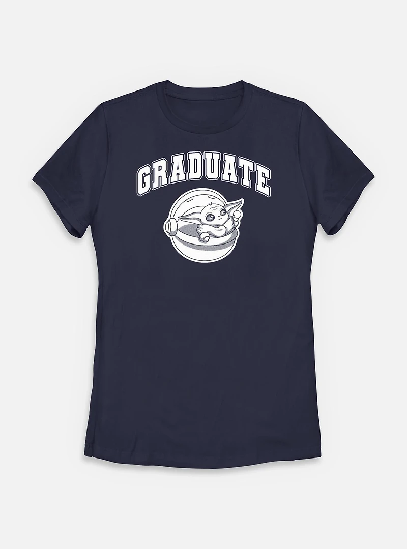 Star Wars The Mandalorian Graduate Grogu Womens T-Shirt