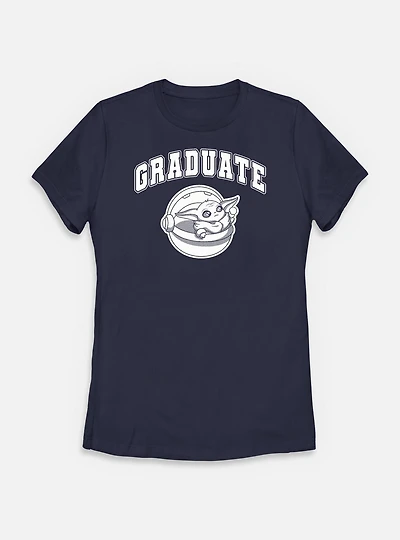 Star Wars The Mandalorian Graduate Grogu Womens T-Shirt