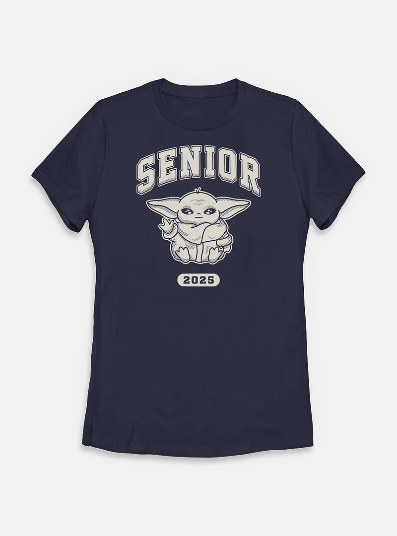 Star Wars The Mandalorian Senior 2025 Grad Grogu Womens T-Shirt