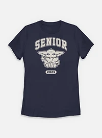 Star Wars The Mandalorian Senior 2025 Grad Grogu Womens T-Shirt