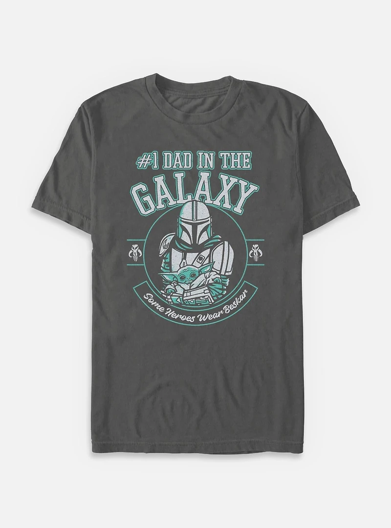 Star Wars The Mandalorian Number 1 Dad Galaxy Garment Dye T-Shirt