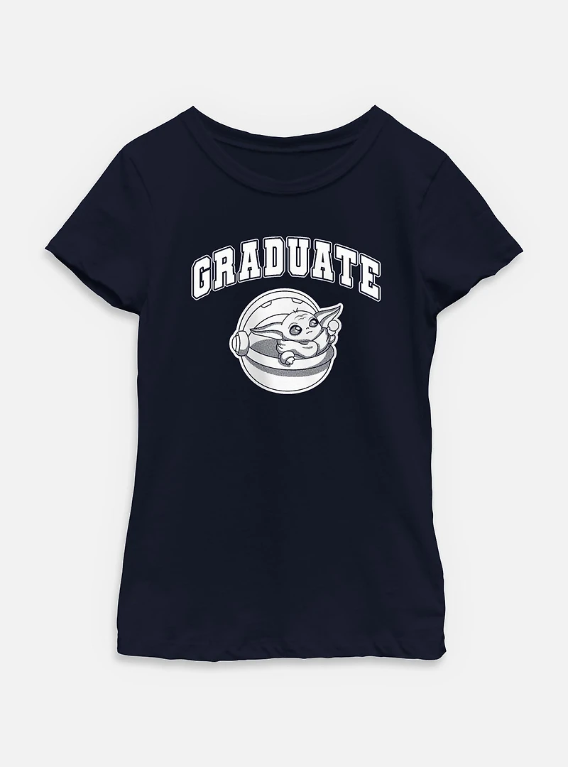 Star Wars The Mandalorian Graduate Grogu Youth Girls T-Shirt