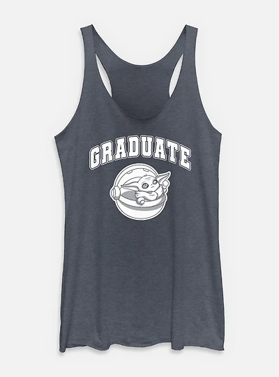 Star Wars The Mandalorian Graduate Grogu Womens Tank Top