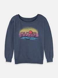 Outer Banks Sunset Logo Womens Slouchy Sweatshirt