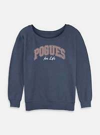 Outer Banks Pogues For Life Collegiate Womens Slouchy Sweatshirt