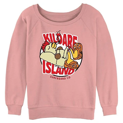 Outer Banks Kildare Island Chicken Relax Womens Slouchy Sweatshirt