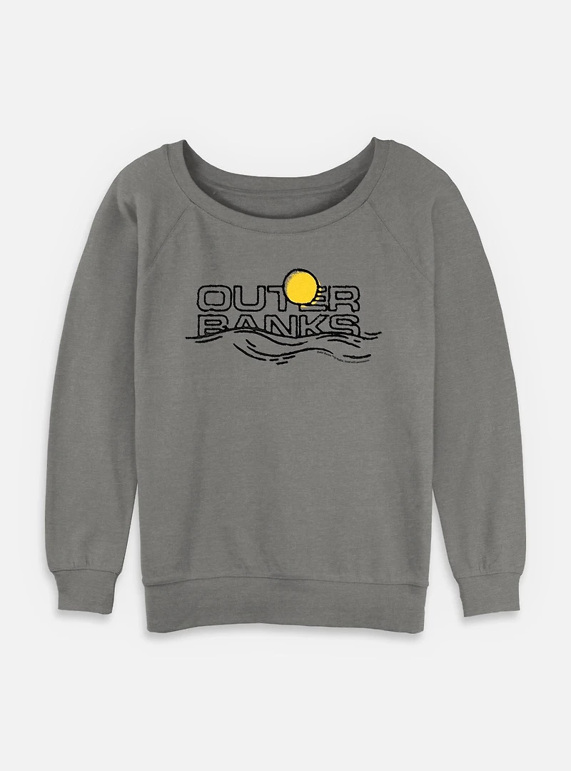 Outer Banks Horizon Logo Womens Slouchy Sweatshirt