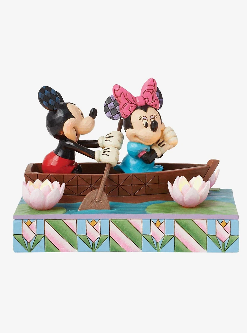 Disney Mickey & Minnie Love Boat Jim Shore LED Figure