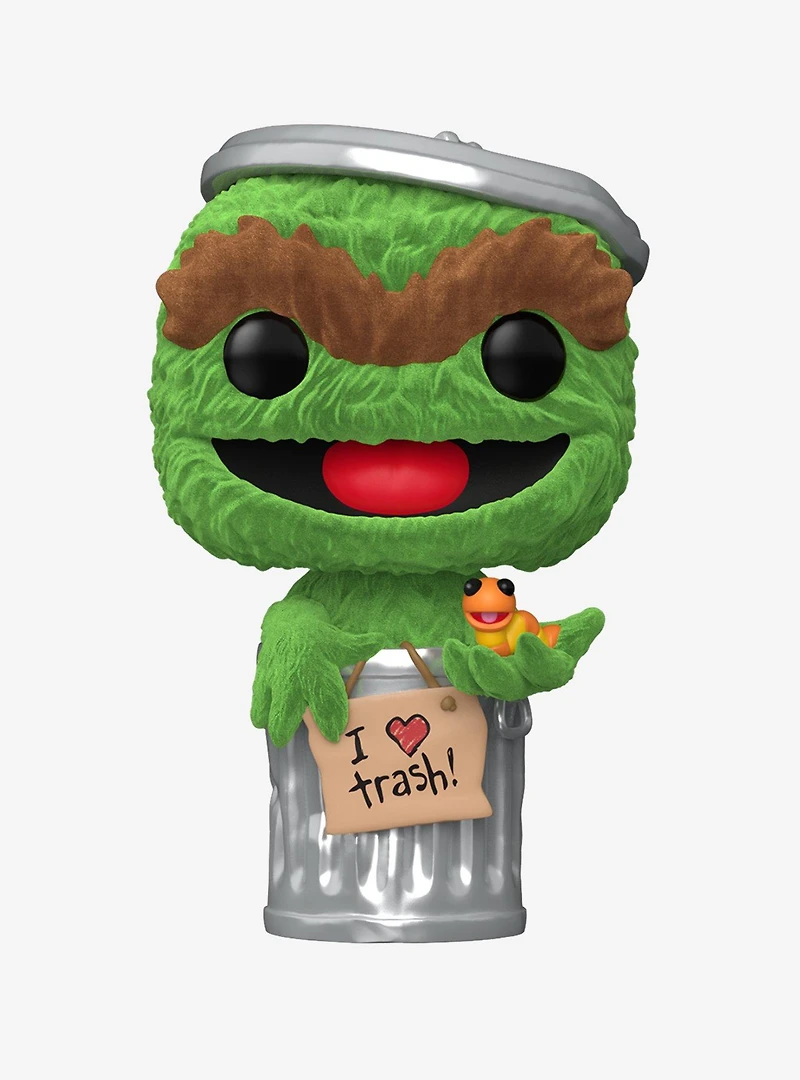 Funko Pop! Television Sesame Street Oscar The Grouch Flocked Vinyl Figure