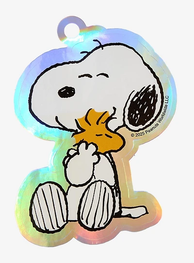 Peanuts Snoopy & Woodstock Hugs Holographic Sticker