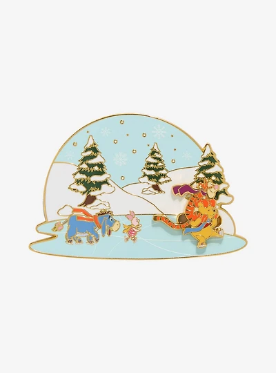 Disney Winnie the Pooh Ice Skating Limited Edition Spinning Enamel Pin — BoxLunch Exclusive