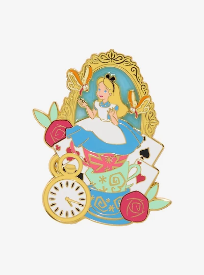 Loungefly Disney Alice in Wonderland Alice Portrait Limited Edition Enamel Pin — BoxLunch Exclusive