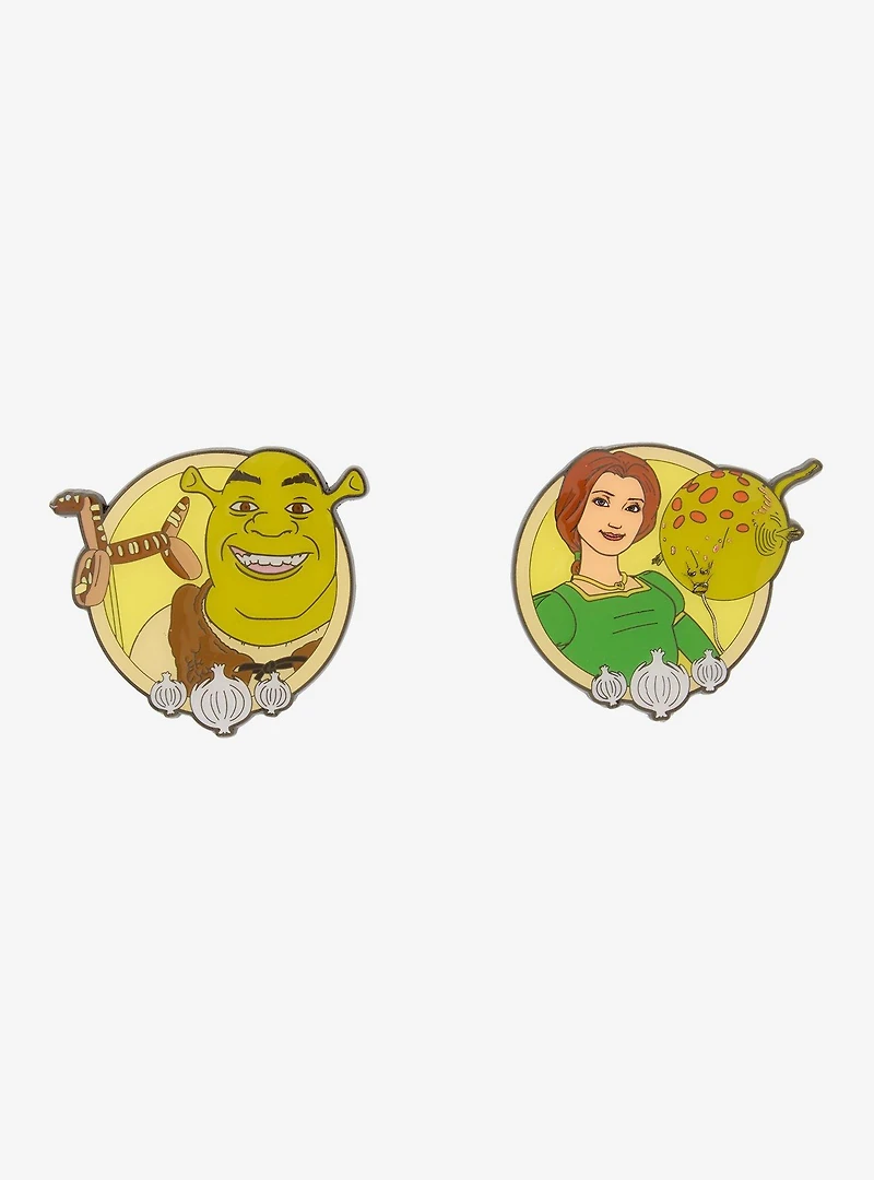 Loungefly DreamWorks Shrek Fiona & Shrek Enamel Pin Set - BoxLunch Exclusive