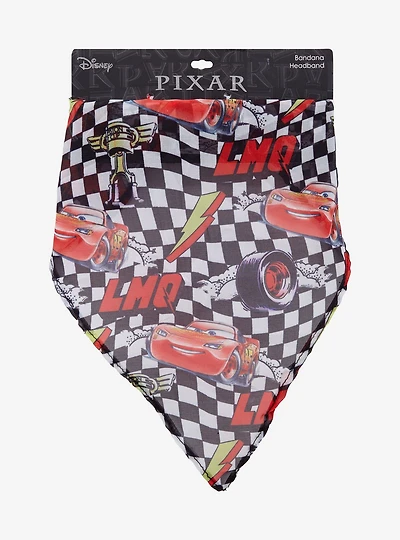 Disney Pixar Cars Lightning McQueen Checkered Bandana Headband — BoxLunch Exclusive