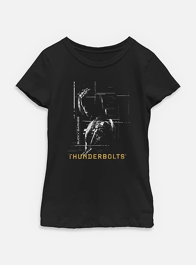 Marvel Thunderbolts* Bucky Barnes Silhouette Youth Girls T-Shirt