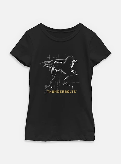 Marvel Thunderbolts* Taskmaster Silhouette Youth Girls T-Shirt