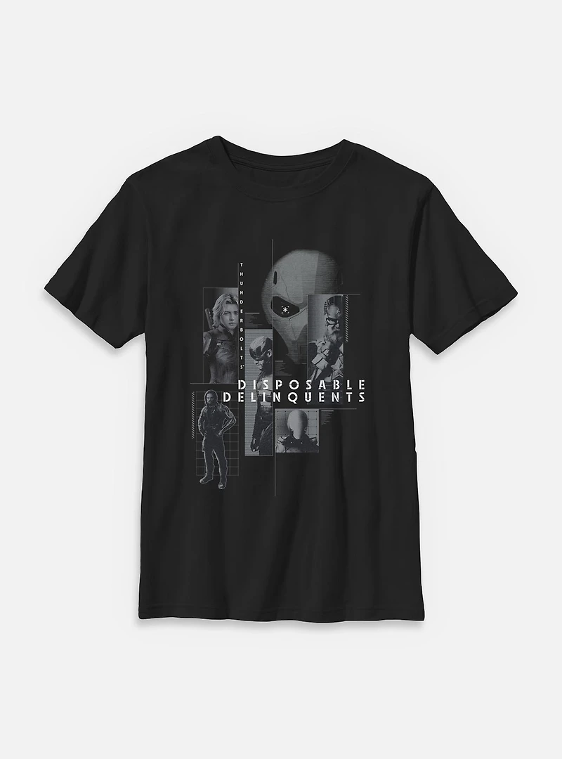 Marvel Thunderbolts* Disposable Delinquents Group Youth T-Shirt
