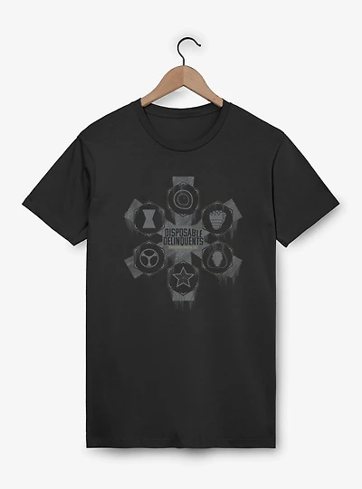 Marvel Thunderbolts* Disposable Delinquents Logos T-Shirt
