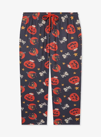 Peanuts Snoopy Jack-o-Lantern Allover Print Plus Sleep Pants — BoxLunch Exclusive