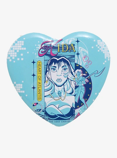 Disney Atlantis: The Lost Empire Kida Tonal Portrait Heart Button Pin