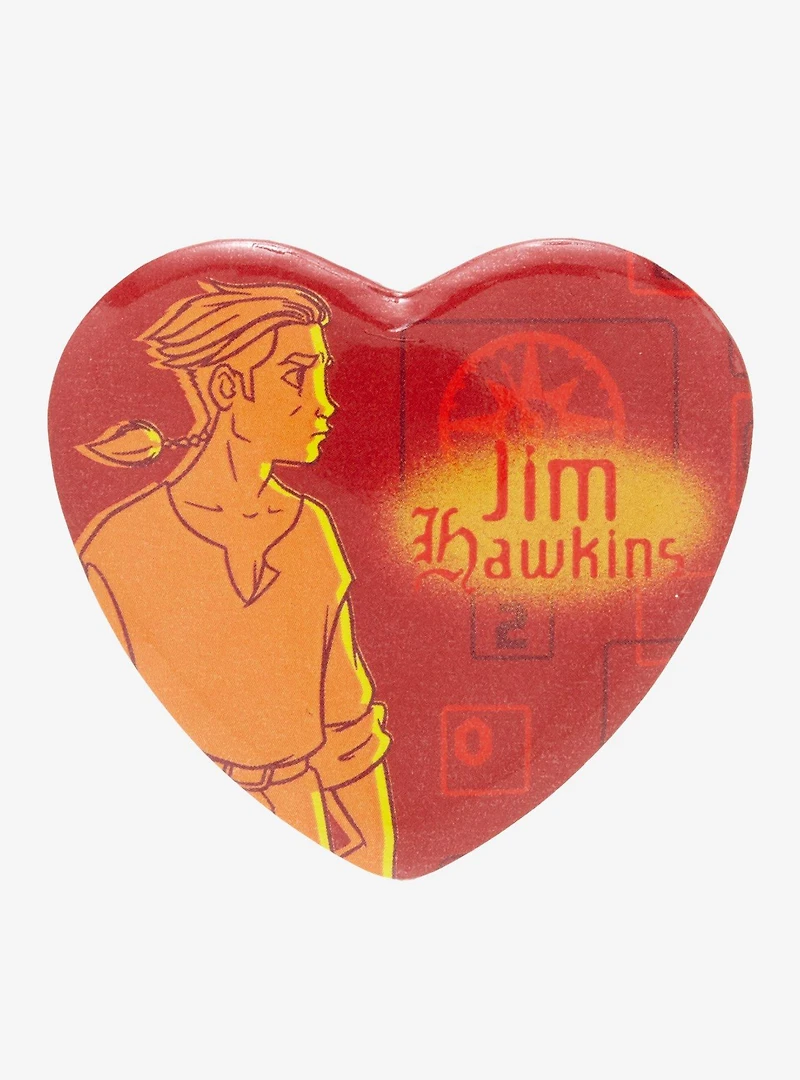 Disney Treasure Planet Jim Hawkins Heart Button Pin