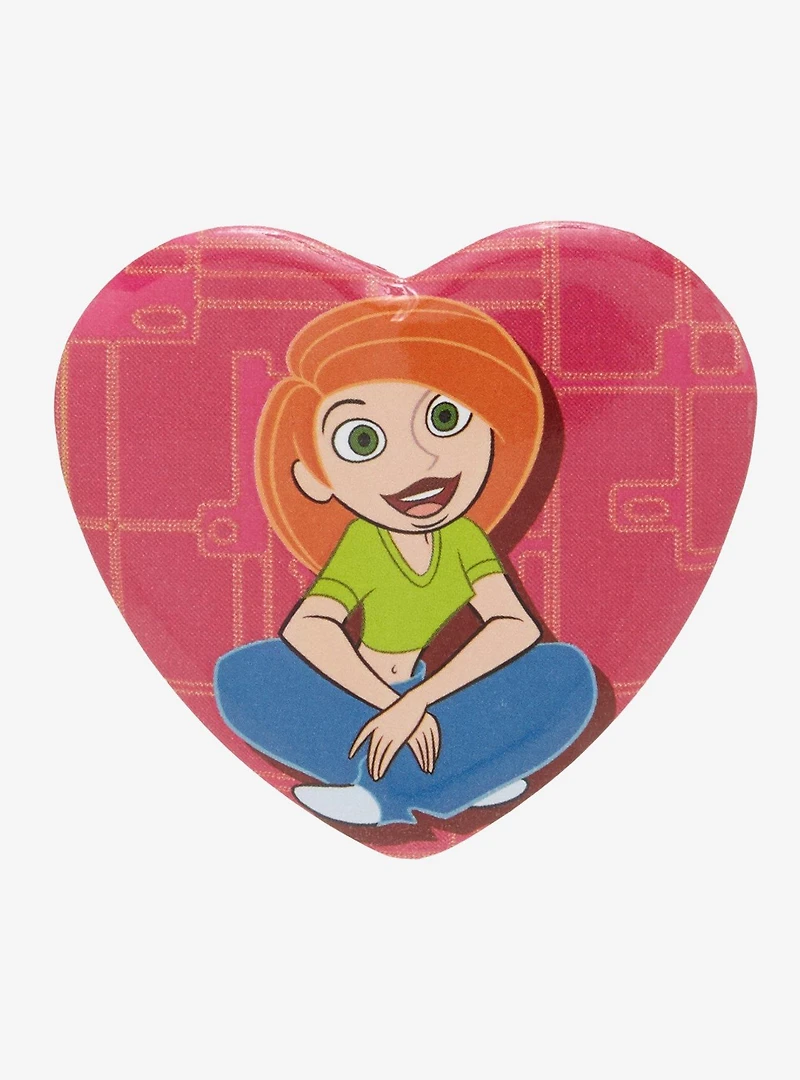 Disney Kim Possible Heart Button Pin