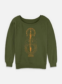 Percy Jackson And The Olympians Pen Above Sword Womens Slouchy Sweatshirt