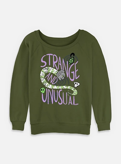 Beetlejuice Beetle Strange Womens Slouchy Sweatshirt