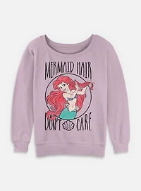 Disney Princesses Mermaid Hair Womens Slouchy Sweatshirt