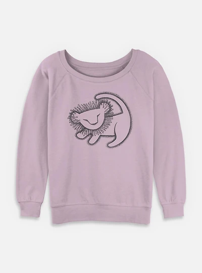 Disney The Lion King Cave Painting Womens Slouchy Sweatshirt