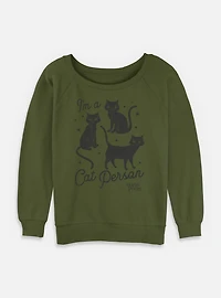 Disney Hocus Pocus Cat Person Womens Slouchy Sweatshirt