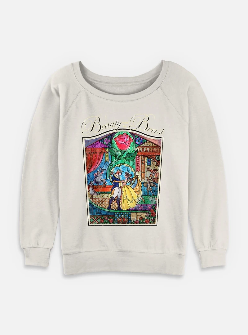 Disney Princesses Beauty Story Womens Slouchy Sweatshirt