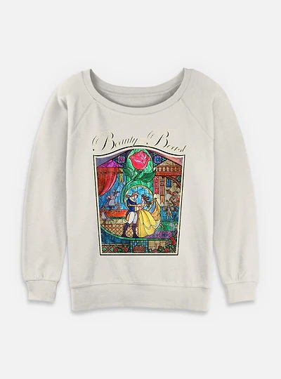 Disney Princesses Beauty Story Womens Slouchy Sweatshirt